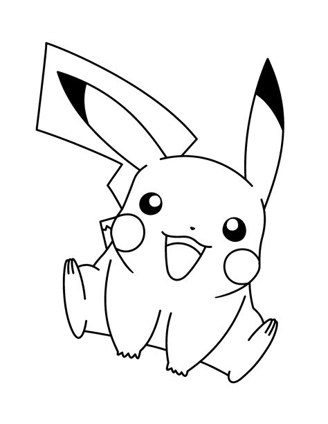 picachu para pintar|Dibujos de Pikachu para Colorear